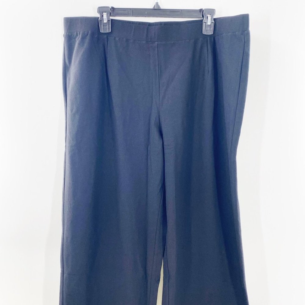 Eileen Fisher Straight Leg Yoke Pant Black XXL NWT - Picture 2 of 6